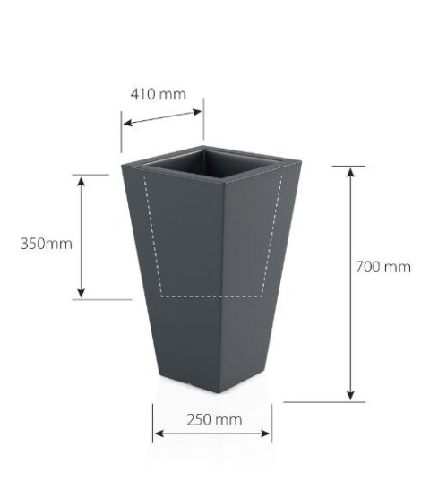 Designerska donica MONUMO SLIM LINE S Biała Designerska donica MONUMO SLIM LINE S Biała