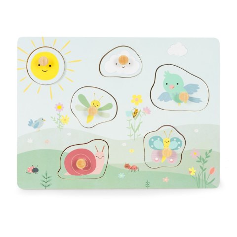 Drewniana tablica sensoryczna z różnymi rodzajami materiału ECOTOYS Drewniana tablica sensoryczna z różnymi rodzajami materiału ECOTOYS