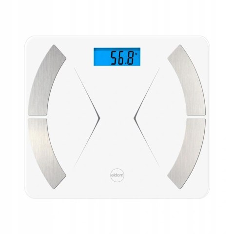 Inteligentna waga łazienkowa bluetooth Eldom TWO500 biała Inteligentna waga łazienkowa bluetooth Eldom TWO500 biała