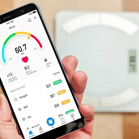 Inteligentna waga łazienkowa bluetooth Eldom TWO500 biała Inteligentna waga łazienkowa bluetooth Eldom TWO500 biała