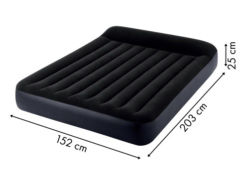 Materac dmuchany 203x152 cm z pompką łóżko welur Intex 64150ND Materac dmuchany 203x152 cm z pompką łóżko welur Intex 64150ND