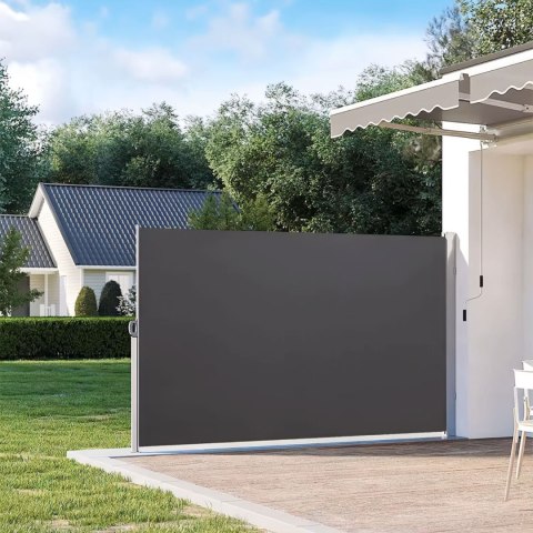 Składana markiza 300x180 cm boczna roleta parawan do ogrodu na taras antracyt MultiGarden