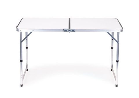 Stolik turystyczny stół składany kemping biały blat 120x60 cm MultiGarden