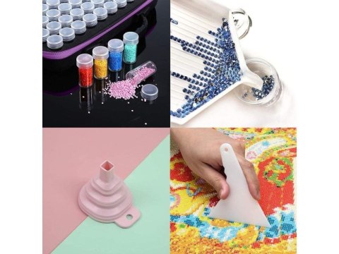 AKCESORIA HAFT DIAMENTOWY, ETUI + 60 POJEMNIKÓW + AKCESORIA ZESTAW DO DIAMOND PAINTING AKCESORIA HAFT DIAMENTOWY, ETUI + 60 POJEMNIKÓW + AKCESORIA ZESTAW DO DIAMOND PAINTING