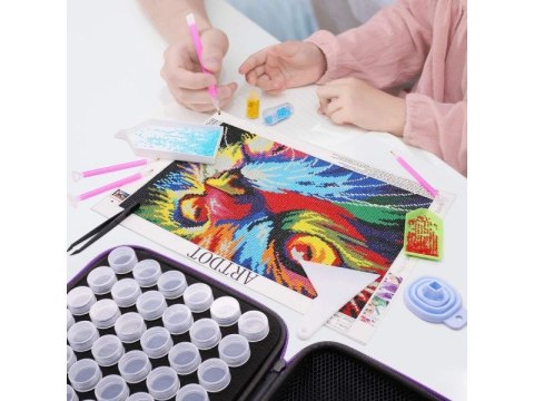 AKCESORIA HAFT DIAMENTOWY, ETUI + 60 POJEMNIKÓW + AKCESORIA ZESTAW DO DIAMOND PAINTING AKCESORIA HAFT DIAMENTOWY, ETUI + 60 POJEMNIKÓW + AKCESORIA ZESTAW DO DIAMOND PAINTING