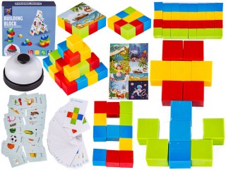 GRA ZRĘCZNOŚCIOWA KLOCKI KONSTRUKCYJNE, KARTY, PUZZLE
