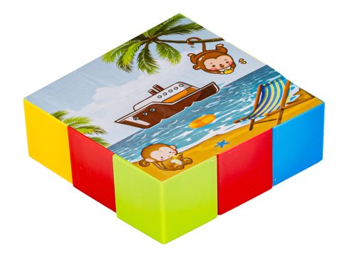 GRA ZRĘCZNOŚCIOWA KLOCKI KONSTRUKCYJNE, KARTY, PUZZLE