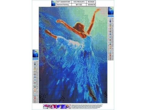 HAFT DIAMENTOWY, OBRAZ, MOZAIKA DIAMENTOWA DIAMOND PAINTING, BALETNICA 30X40CM HAFT DIAMENTOWY, OBRAZ, MOZAIKA DIAMENTOWA DIAMOND PAINTING, BALETNICA 30X40CM