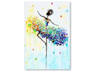 HAFT DIAMENTOWY, OBRAZ, MOZAIKA DIAMENTOWA DIAMOND PAINTING, BALETNICA - KOLOR 30X40CM
