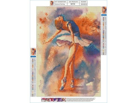 HAFT DIAMENTOWY, OBRAZ, MOZAIKA DIAMENTOWA DIAMOND PAINTING, BALETNICA W TAŃCU 30X40CM HAFT DIAMENTOWY, OBRAZ, MOZAIKA DIAMENTOWA DIAMOND PAINTING, BALETNICA W TAŃCU 30X40CM