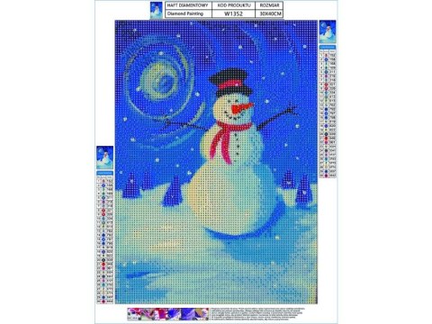 HAFT DIAMENTOWY, OBRAZ, MOZAIKA DIAMENTOWA DIAMOND PAINTING, BAŁWANEK 30X40CM HAFT DIAMENTOWY, OBRAZ, MOZAIKA DIAMENTOWA DIAMOND PAINTING, BAŁWANEK 30X40CM