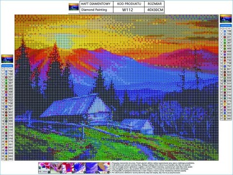 HAFT DIAMENTOWY, OBRAZ, MOZAIKA DIAMENTOWA DIAMOND PAINTING, GÓRY - ZACHÓD SŁOŃCA 40X30CM HAFT DIAMENTOWY, OBRAZ, MOZAIKA DIAMENTOWA DIAMOND PAINTING, GÓRY - ZACHÓD SŁOŃCA 40X30CM