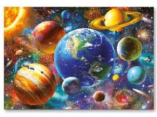 HAFT DIAMENTOWY, OBRAZ, MOZAIKA DIAMENTOWA DIAMOND PAINTING, KOSMOS, UKŁAD SŁONECZNY 40X30CM