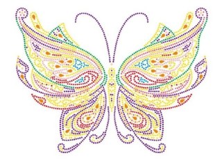 HAFT DIAMENTOWY, OBRAZ, MOZAIKA DIAMENTOWA DIAMOND PAINTING, MOTYL 30X40CM