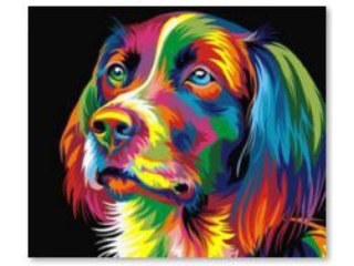 HAFT DIAMENTOWY, OBRAZ, MOZAIKA DIAMENTOWA DIAMOND PAINTING, PIES - KOLOR 30X30CM