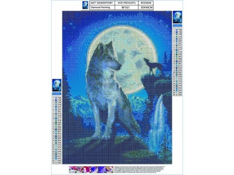 HAFT DIAMENTOWY, OBRAZ, MOZAIKA DIAMENTOWA DIAMOND PAINTING, WILK 30X40CM HAFT DIAMENTOWY, OBRAZ, MOZAIKA DIAMENTOWA DIAMOND PAINTING, WILK 30X40CM