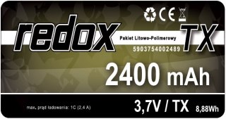 REDOX 2400 MAH 3,7V JR (MT44) - PAKIET LIPO TX