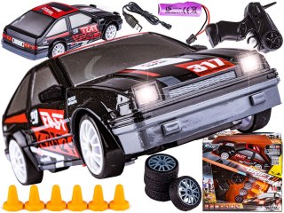 SAMOCHÓD DO DRIFTU, AUTO RC DRIFT 1:24 2,4 GHZ 4WD CZARNY