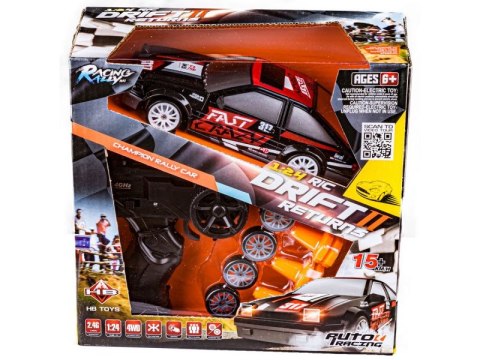 SAMOCHÓD DO DRIFTU, AUTO RC DRIFT 1:24 2,4 GHZ 4WD CZARNY