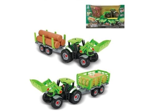 TRAKTOR Z NACZEPĄ DO ROZKRĘCANIA, CIĄGNIK WKRĘTARKA 52 EL.