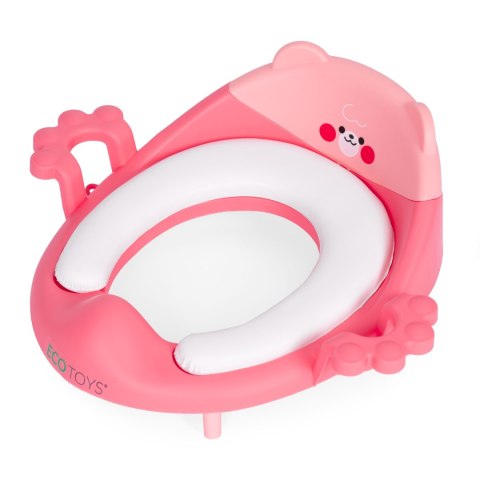 Nakładka na toaletę dla dzieci uchwyty miękka poduszka różowa ECOTOYS Nakładka na toaletę dla dzieci uchwyty miękka poduszka różowa ECOTOYS