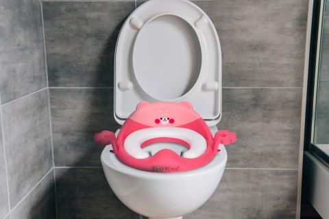 Nakładka na toaletę dla dzieci uchwyty miękka poduszka różowa ECOTOYS Nakładka na toaletę dla dzieci uchwyty miękka poduszka różowa ECOTOYS