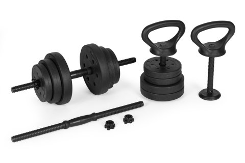 Hantle regulowane 2x20 kg sztanga zestaw 40 kg gryf kettlebell