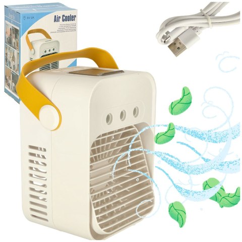 Klimatyzator klimator przenośny wentylator biurkowy nawilżacz USB biały