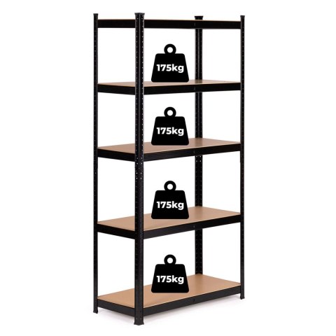 Regał metalowy magazynowy 180x90x40 cm do garażu piwnicy 5 półek 875 kg ModernHome