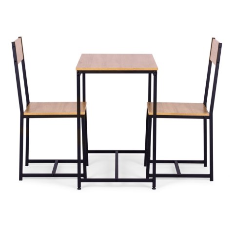 Zestaw komplet mebli stolik 2 krzesła metal MDF ModernHome