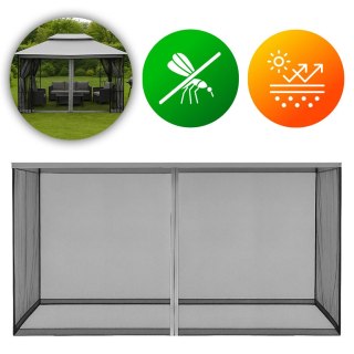 Moskitiera do pawilonu ogrodowego 3x4 m siatka z zamkami błyskawicznymi MultiGarden