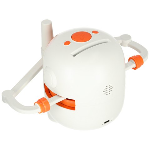Robot edukacyjny interaktywny nauka rysowania pisania zestaw fiszki mazaki pomarańczowy
