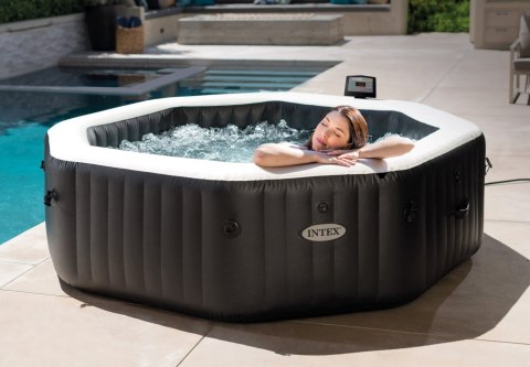 Nadmuchiwane jacuzzi ośmiokątne hydromasaż 6 os. 218x71 cm akcesoria premium INTEX 28462