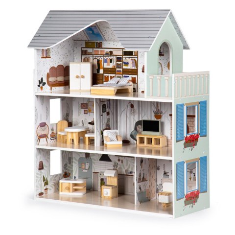 Domek dla lalek z meblami Rezydencja Emma ECOTOYS Domek dla lalek z meblami Rezydencja Emma ECOTOYS