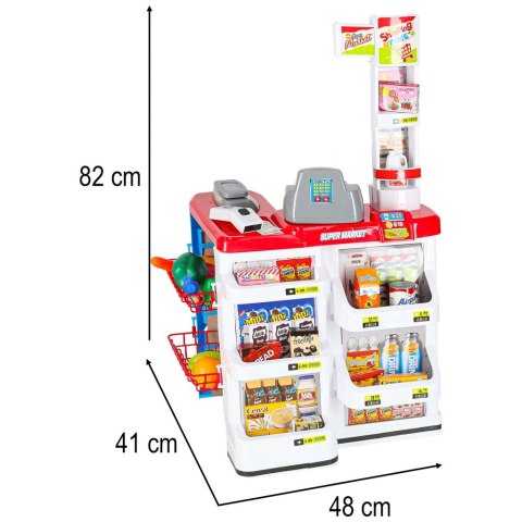 Supermarket sklep kasa fiskalna + wózek