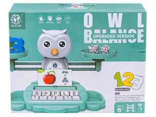 GRA NAUKA LICZENIA ORAZ ANGIELSKIEGO FISZKI - RÓWNOWAŻNIA WAGA SZALKOWA SÓWKA SOWA - OWL BALANCE