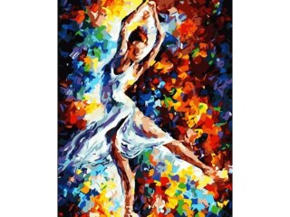 OBRAZ MALOWANIE PO NUMERACH RAMA 40X50CM BALETNICA W KOLORZE