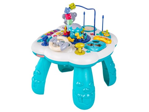 Edukacyjny Interaktywny Muzyczny Stolik Dla Dzieci + Pianinko Niebieski