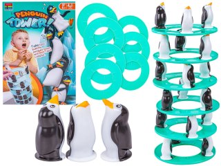 Gra zręcznościowa PINGWINKOWA WIEŻA "Penguin Tower" Ruchoma, krzywa wieża Budowanie Wieży