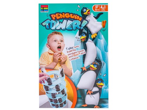 Gra zręcznościowa PINGWINKOWA WIEŻA "Penguin Tower" Ruchoma, krzywa wieża Budowanie Wieży