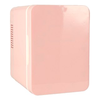 Lodówka turystyczna elektryczna samochodowa mini na jedzenie kosmetyki grzanie chłodzenie 2w1 4L różowa