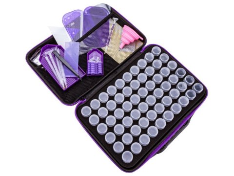 AKCESORIA HAFT DIAMENTOWY, KOLOROWE ETUI + 60 POJEMNIKÓW + AKCESORIA ZESTAW DO DIAMOND PAINTING AKCESORIA HAFT DIAMENTOWY, KOLOROWE ETUI + 60 POJEMNIKÓW + AKCESORIA ZESTAW DO DIAMOND PAINTING