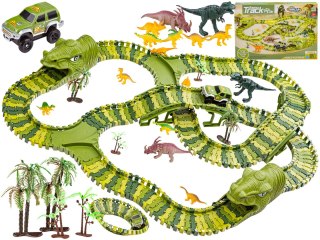 DUŻY TOR SAMOCHODOWY, WYŚCIGOWY - PARK DINOZAURÓW 240 EL.