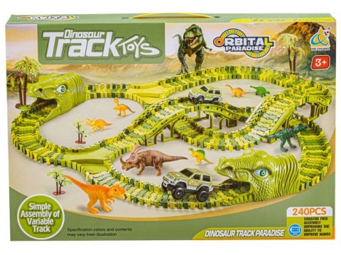 DUŻY TOR SAMOCHODOWY, WYŚCIGOWY - PARK DINOZAURÓW 240 EL.