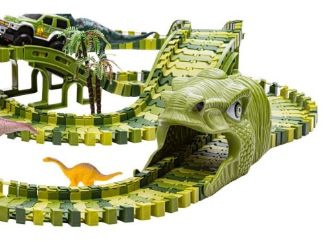DUŻY TOR SAMOCHODOWY, WYŚCIGOWY - PARK DINOZAURÓW 240 EL.
