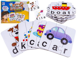 EDUKACYJNA GRA SŁÓW, PUZZLE DO NAUKI JĘZYKA ANGIELSKIEGO, FISZKI, DOPASUJ LITERKI, NAUKA WYRAZÓW SPELLING PUZZLE