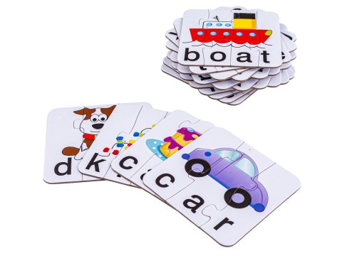 EDUKACYJNA GRA SŁÓW, PUZZLE DO NAUKI JĘZYKA ANGIELSKIEGO, FISZKI, DOPASUJ LITERKI, NAUKA WYRAZÓW SPELLING PUZZLE