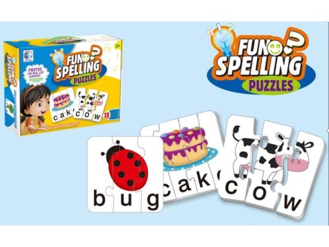 EDUKACYJNA GRA SŁÓW, PUZZLE DO NAUKI JĘZYKA ANGIELSKIEGO, FISZKI, DOPASUJ LITERKI, NAUKA WYRAZÓW SPELLING PUZZLE