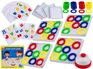 EDUKACYJNA GRA DOPASUJ KOLORY KARTY COLOR PUSH PLATE KTO PIERWSZY SZYBKIE KRĄŻKI