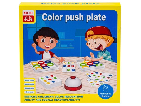 EDUKACYJNA GRA DOPASUJ KOLORY KARTY COLOR PUSH PLATE KTO PIERWSZY SZYBKIE KRĄŻKI